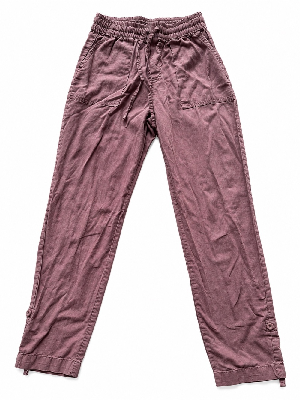 Joe Fresh Straight-Leg Drawstring Pants in Dusty Rose